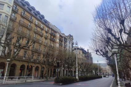 Sol y nubes en San Sebastián