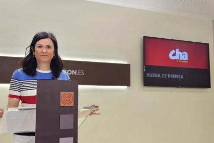 La secretaria general de CHA y portavoz en la Comisión de Sanidad de las Cortes de Aragón, Isabel Lasobras.