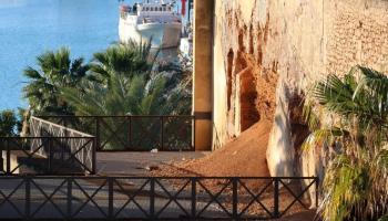 Derrumbe en el baluard de Sant Pere