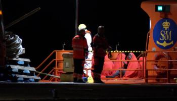 Llegada a Palma de un grupo de migrantes interceptados en Cabrera.