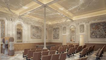 Recreaci&oacute;n virtual de la reforma del antiguo restaurante del Parlament.