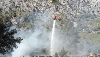 Una quema controlada acaba un incendio forestal en Almallutx.