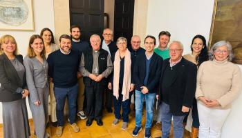 Imagen de la reunión con el obispado para el realojo de personas de la antigua prisión de Palma