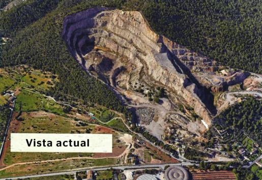 Imagen del estado actual de la cantera, facilitada por el propietario de la cantera de Establiments.
