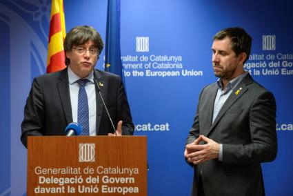 Carles Puigdemont y Antoni Comin