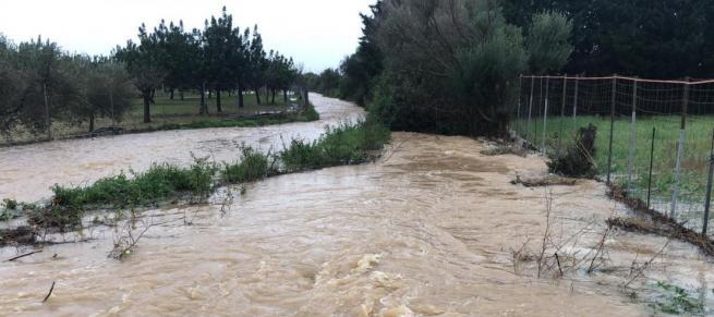 Torrentes desbordados y carreteras cortadas tras la tormenta en Mallorca