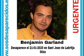 SOS Desaparecidos recuerda la desaparición de un joven británico en Ibiza el pasado enero