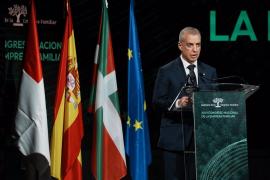 El Lehendakari, Iñigo Urkullu, durante la inauguración oficial del XXVI Congreso Nacional de la Empresa en el Palacio Euskalduna