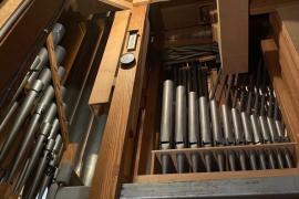 Cultura.- El Palau de la Música recupera su órgano Grenzing de más de 20 toneladas, 10 metros de altura y 3.000 tubos