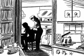 Esbozo y viñeta definitiva del nuevo volumen de Bartomeu Seguí y Felipe Hernández Cava, 'Las raíces del caos'.