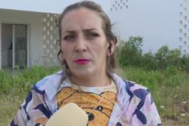 La mujer, durante la entrevista en televisión.