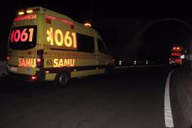 Un motorista grave tras impactar contra un camión en la autopista de Inca