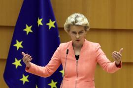 FILE PHOTO: European Commission President Ursula von der Leyen addresses her first State of the European Union speech during a p