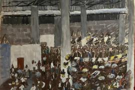 La prisión de Can Mir, obra de Rafael Nebro, que estuvo encerrado en ella y condenado a muerte.