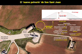 El almacén militar de explosivos de Son Sant Joan estará operativo el próximo verano