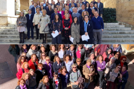 PP y PSOE se hacen fotos por el Día de la Mujer.