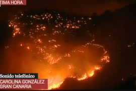 El virulento incendio de Gran Canaria suma mil desalojados