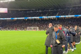 La locura de los jugadores del Real Mallorca y el recuerdo a la celebración de Merino