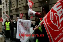 Protesta de los trabajadores de las ambulancias