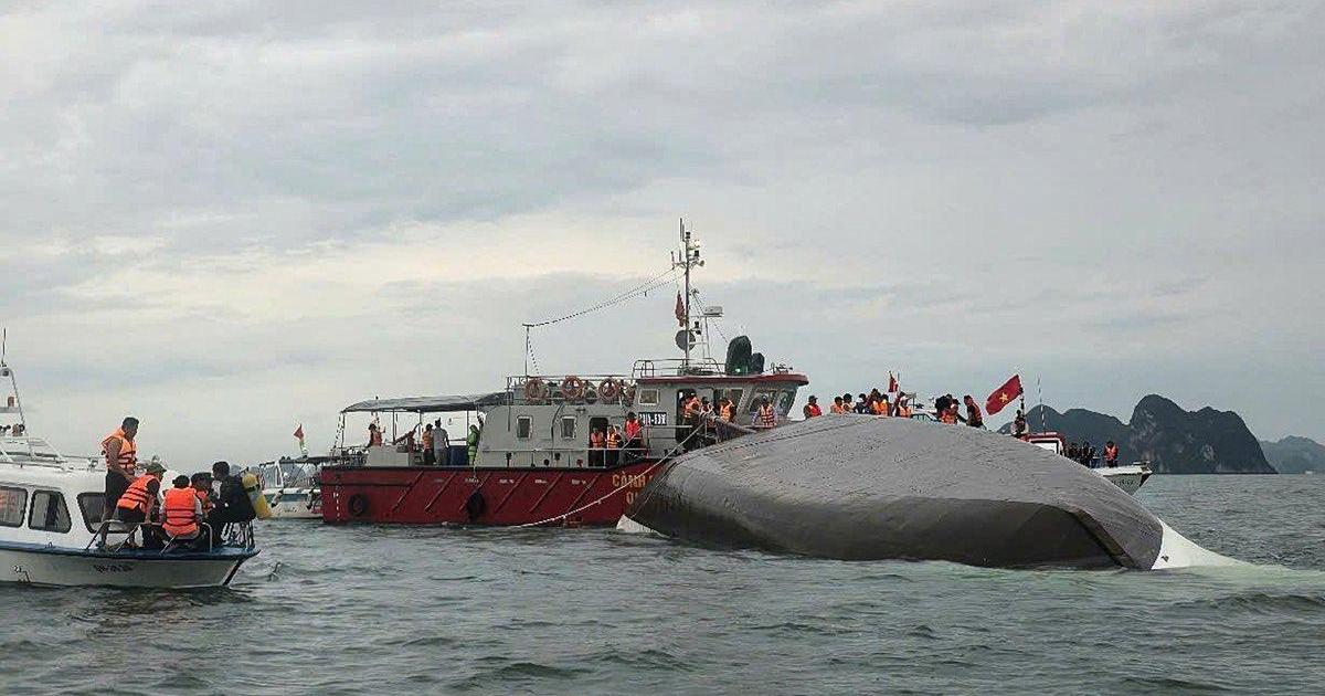 Al menos 38 muertos en el naufragio de un barco turístico en Vietnam