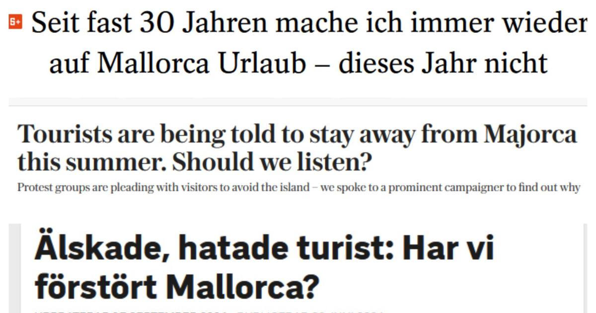 Los medios de Europa cuestionan el modelo turístico de Mallorca: «Ya no ofrece la misma experiencia»