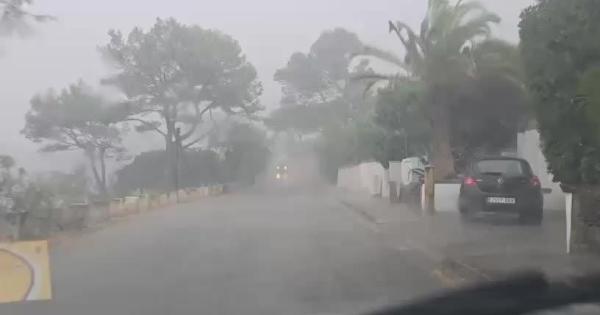 Las fuertes lluvias irrumpen en varias localidades de la zona norte y el Llevant de Mallorca