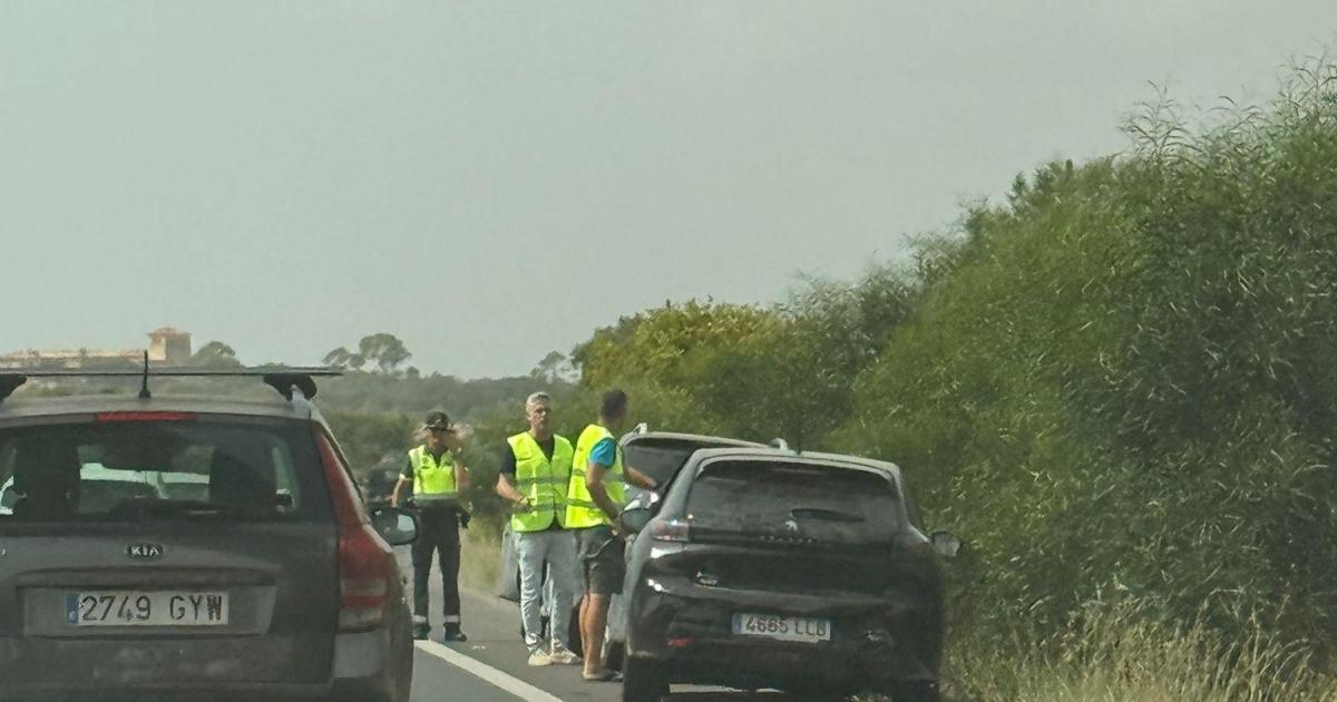 Un accidente en la autopista de Inca provoca grandes retenciones