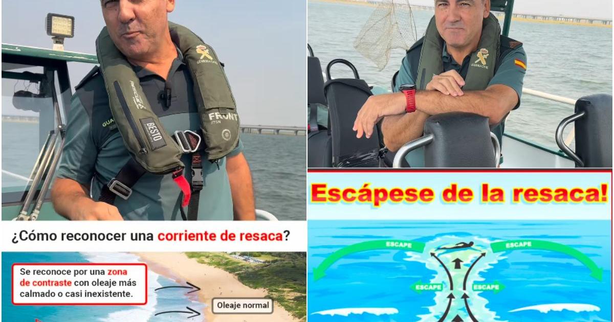 El aviso de la Guardia Civil si te ves sorprendido por una corriente marina: «Nunca te va a llevar al fondo, simplemente déjate arrastrar»