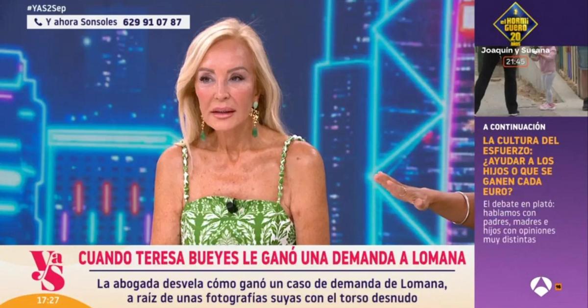 Carmen Lomana confirma su relación con un inspector de Hacienda
