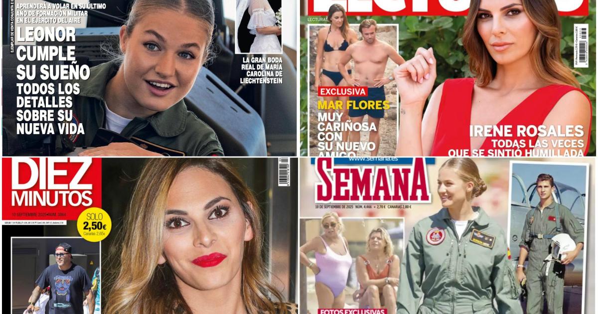 Irene Rosales y la princesa Leonor, protagonistas de la revistas del corazón de hoy