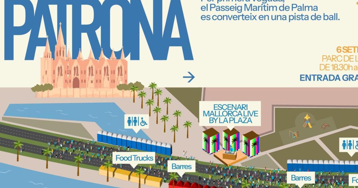 Más de 300m² de pantallas, 100 metros de barras y frente a la Catedral: así será el concierto de la Patrona en Palma
