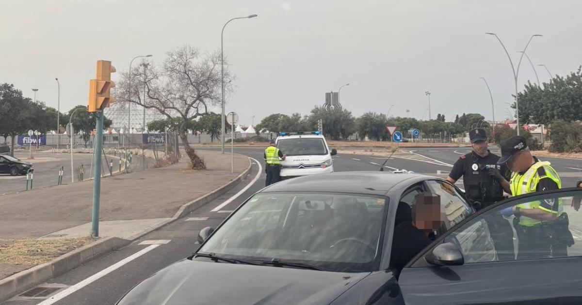 Interceptan a un conductor en Palma y da positivo en tres drogas distintas: cocaína, anfetaminas y metanfetaminas