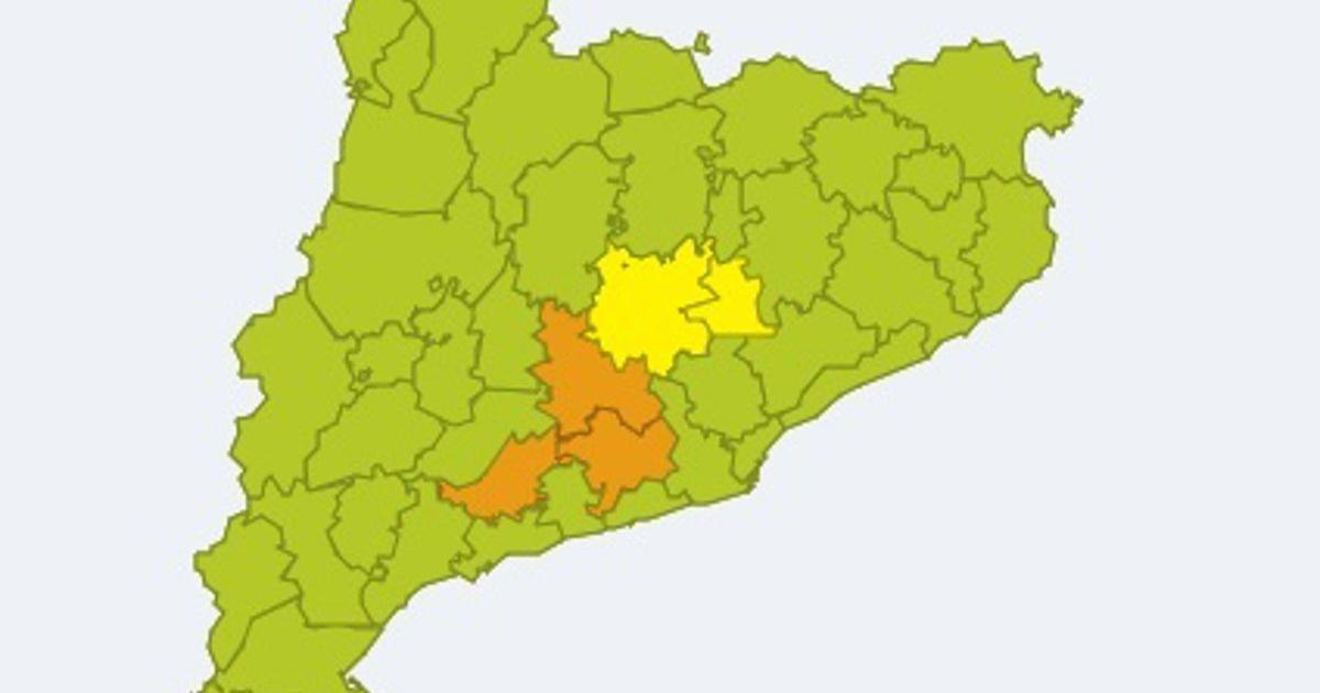 Protecció Civil pide "precaución" en 4 comarcas de Barcelona y 1 de Tarragona por las lluvias