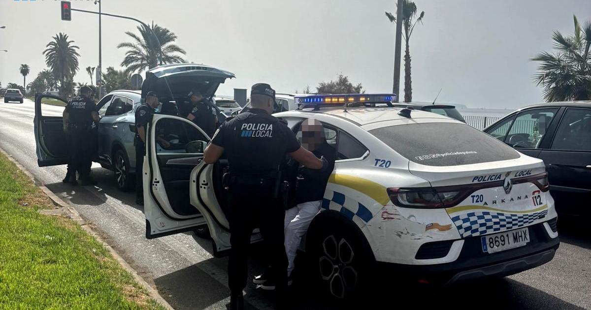 La Policía Local detiene a un carterista tras una persecución en coche por Palma