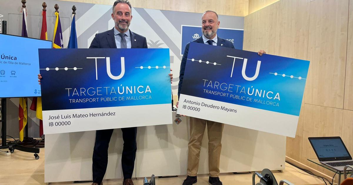 Llega la tarjeta única para todo el transporte público de Mallorca