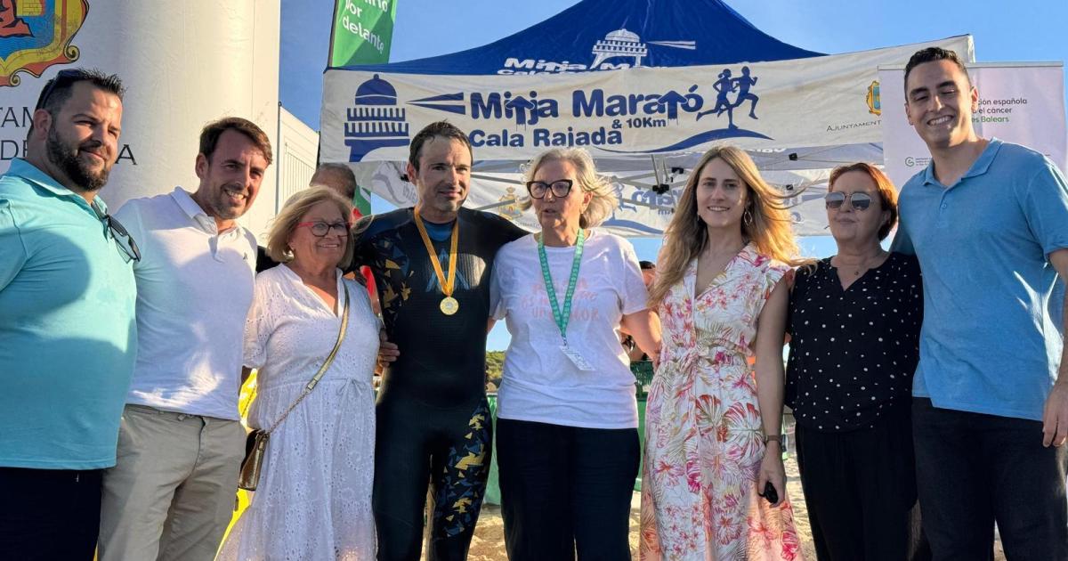 Guillem Caldentey y su reto contra el cáncer: llega a Mallorca nadando desde Menorca
