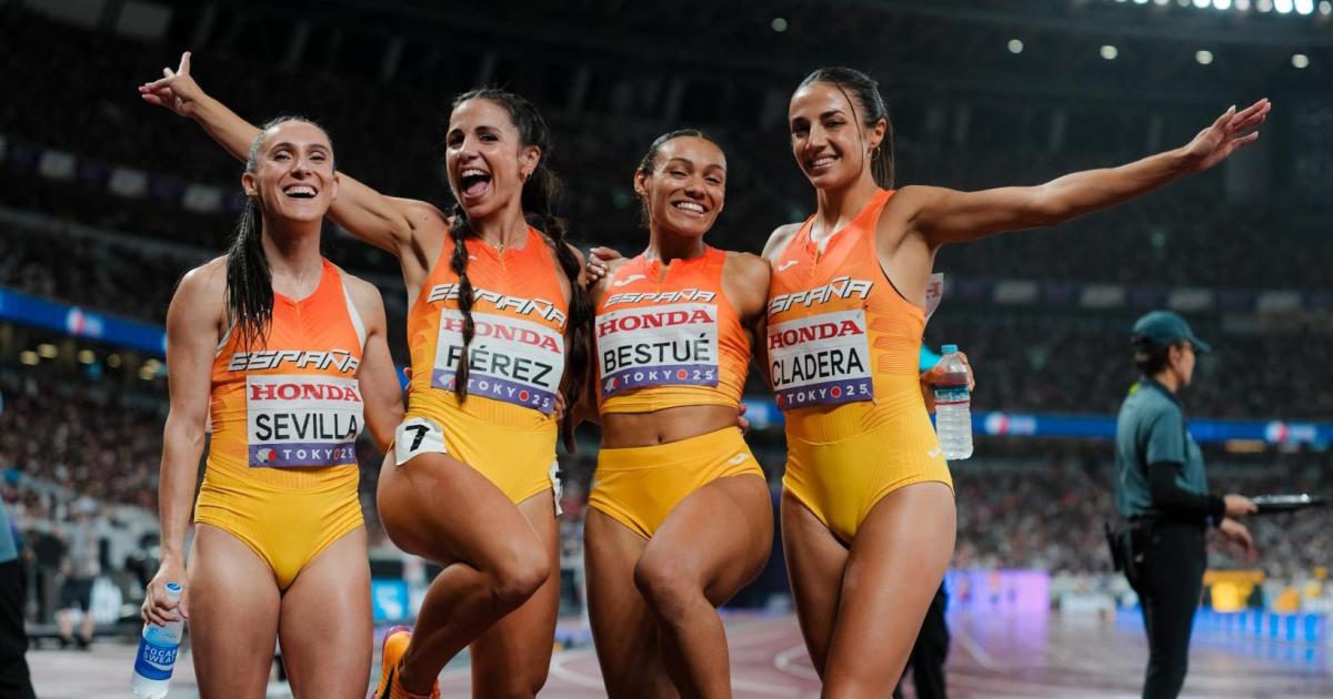 Esperança Cladera, quinta del mundo en el 4x100