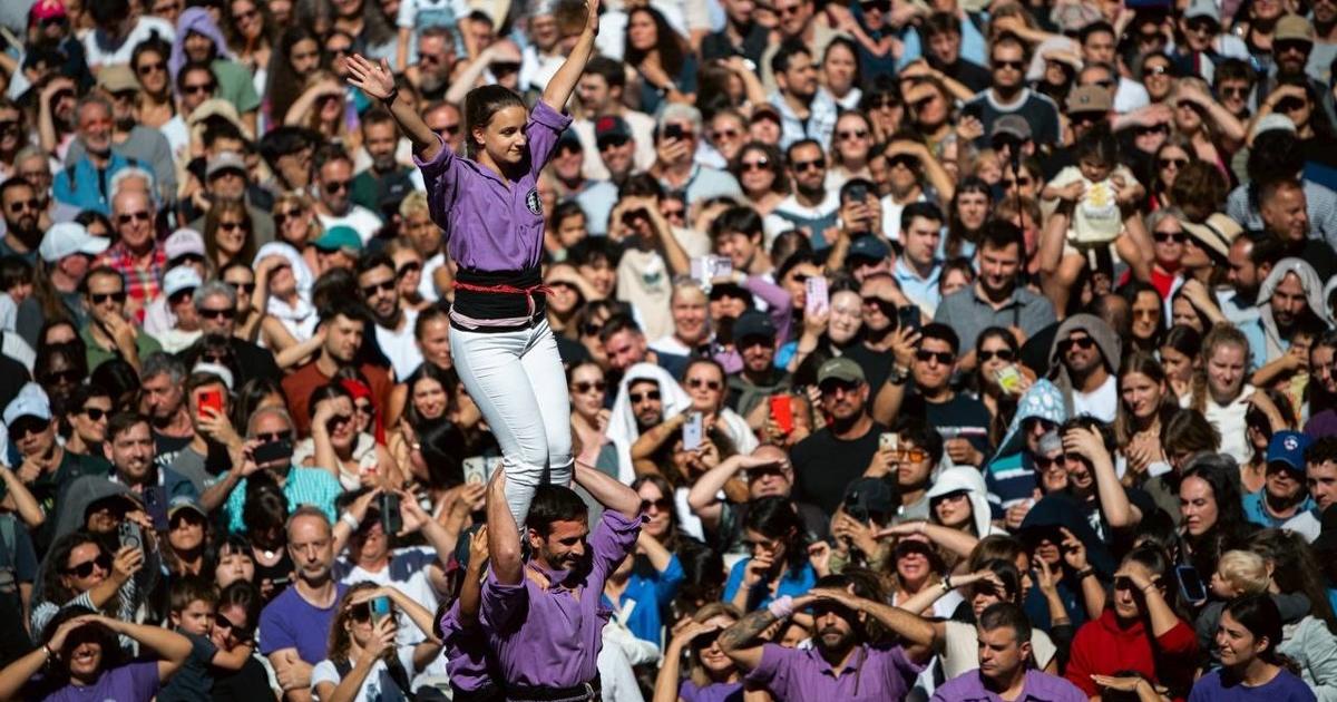 Las 'colles' de Barcelona celebran la Diada castellera de la Mercè