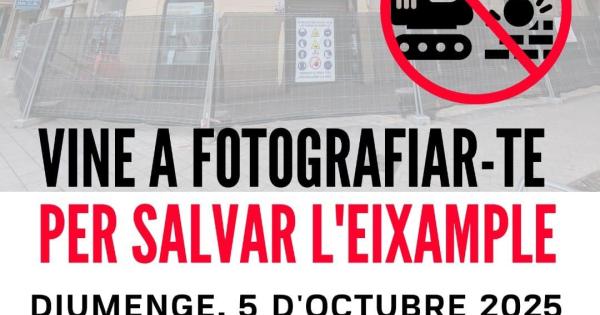 Ruta fotográfica para «salvar el Eixample» y el edificio de 31 de Diciembre