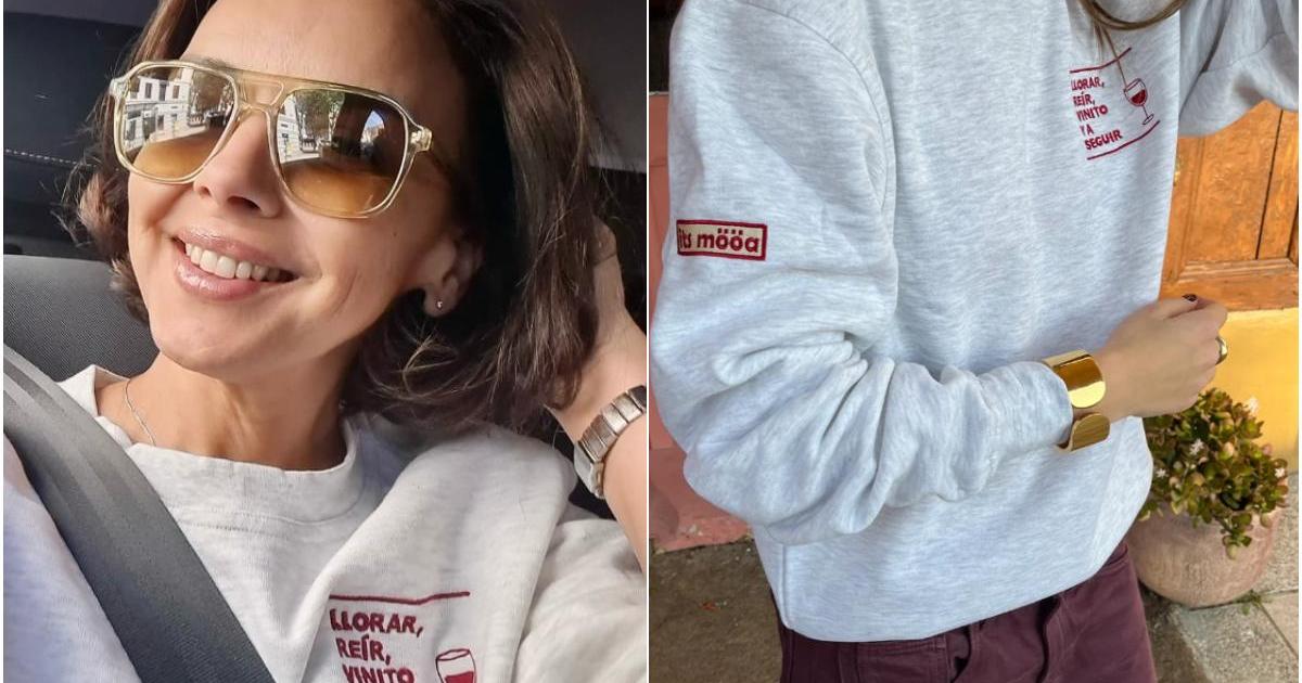 Chenoa cambia su mítica sudadera gris por una con un divertido mensaje: perfecta para el día a día y puede ser tuya por menos de 50 euros
