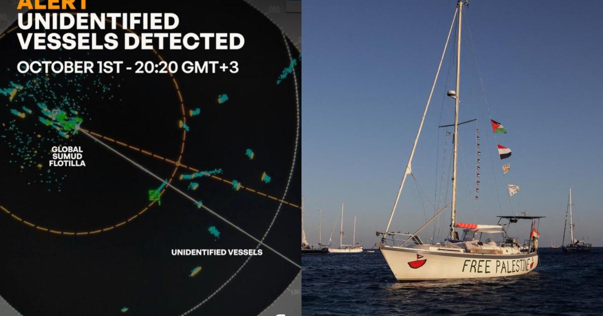 La flotilla a Gaza detecta buques no identificados a seis millas y advierte de una inminente intercepción