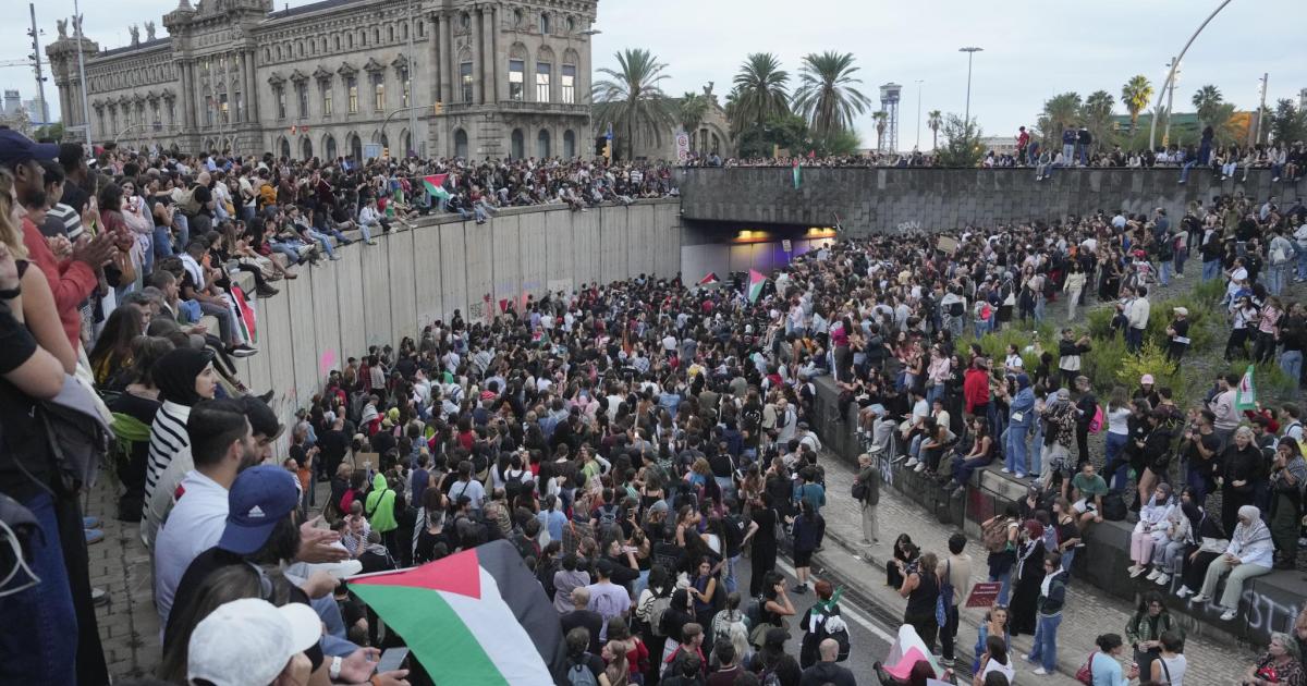 Miles de personas salen a la calle en toda España por Gaza y la protección de la flotilla