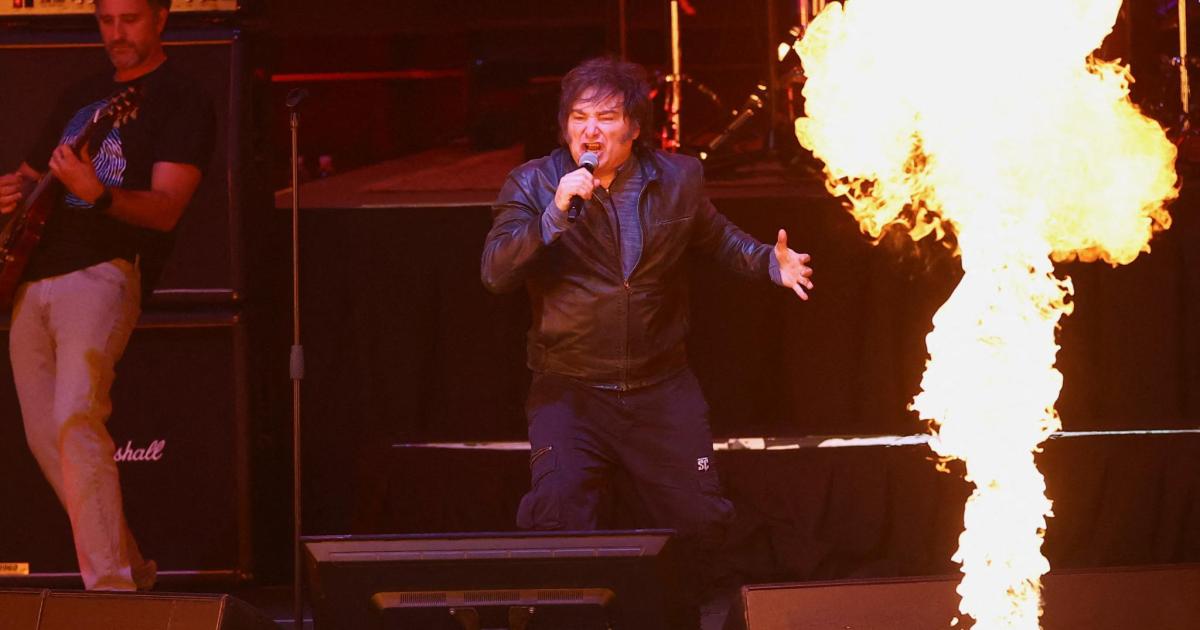 Milei y su concierto de rock en medio de una tormenta política en Argentina