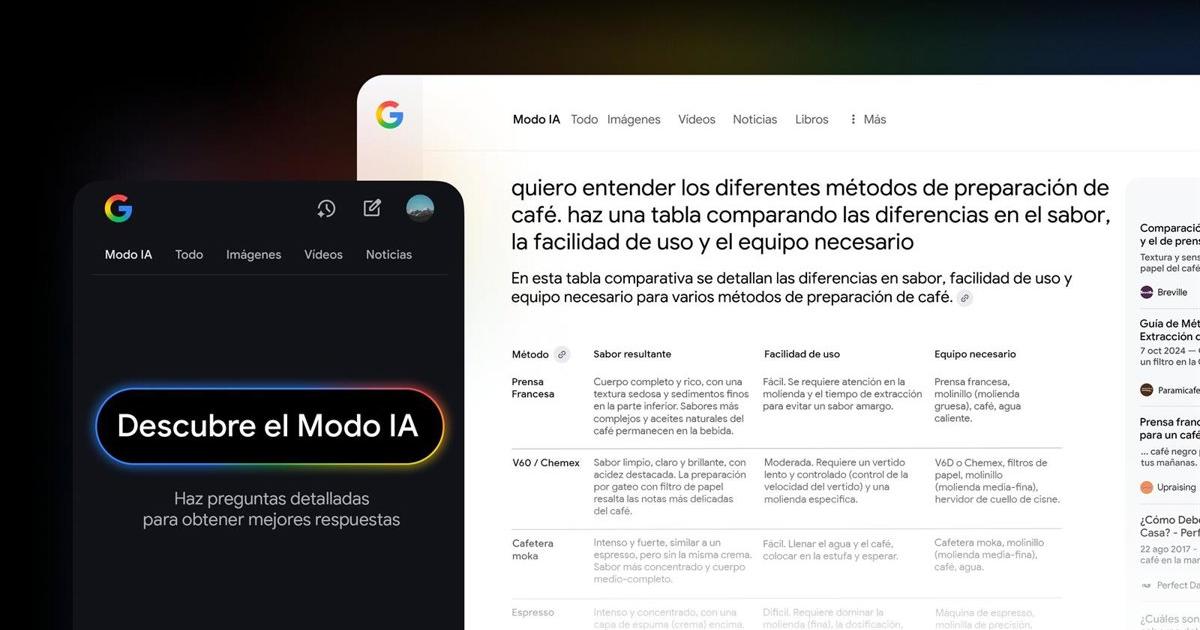 El Modo IA de la búsqueda de Google llega a España