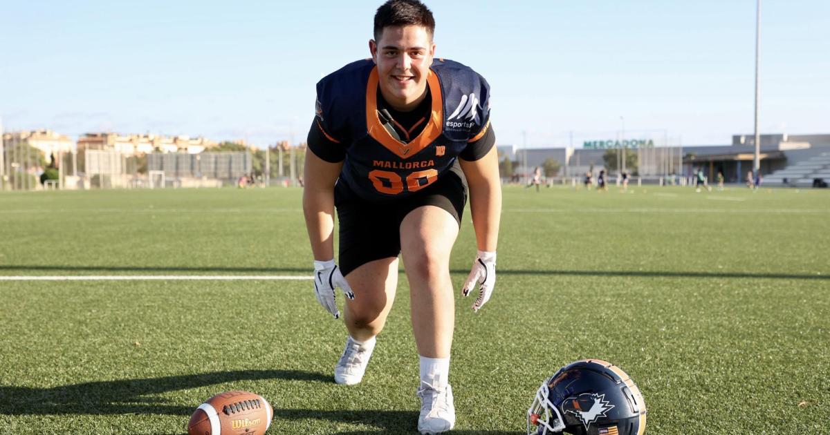 Oliver León, un mallorquín debuta en la selección sub 19 de fútbol americano