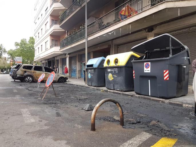 Incendio de contenedores en Palma