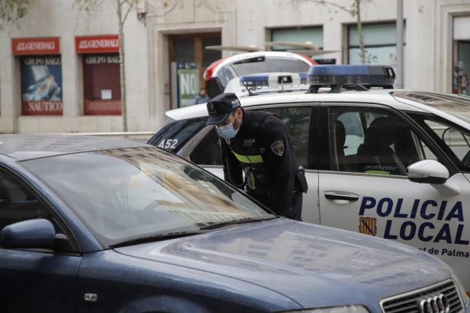 Control policial en Palma