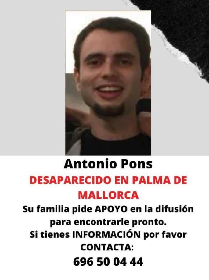 Buscan a Antonio Pons, desaparecido en Palma desde el pasado domingo