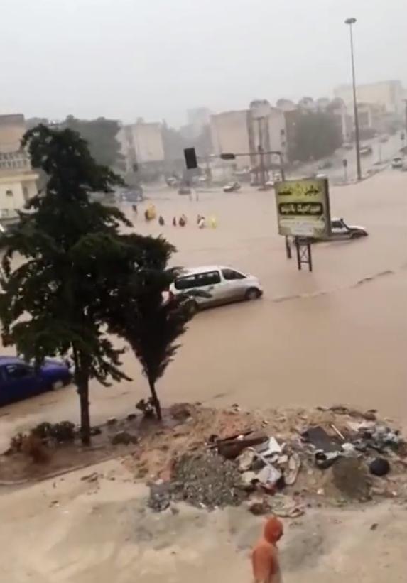 Inundaciones en Libia