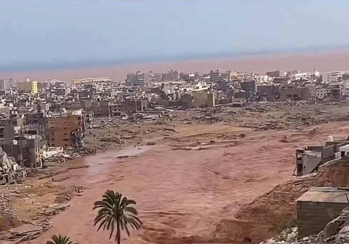 Inundaciones en Libia
